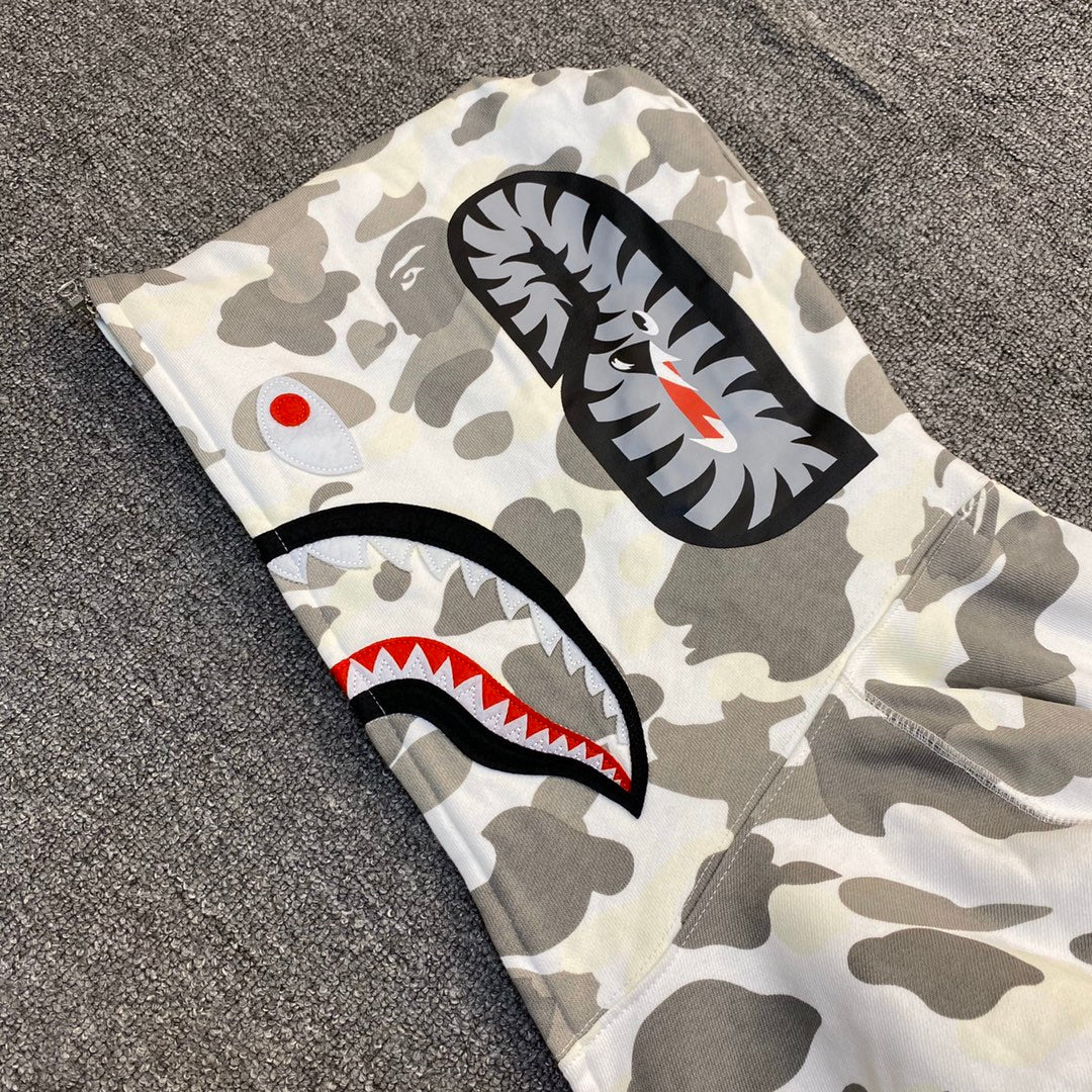 A Bathing Ape (BAPE) City Camo Shark Full Zip Hoodie