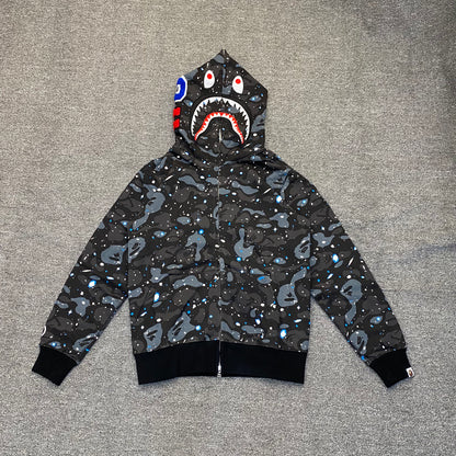 BAPE Space Camo Shark Full Zip Hoodie