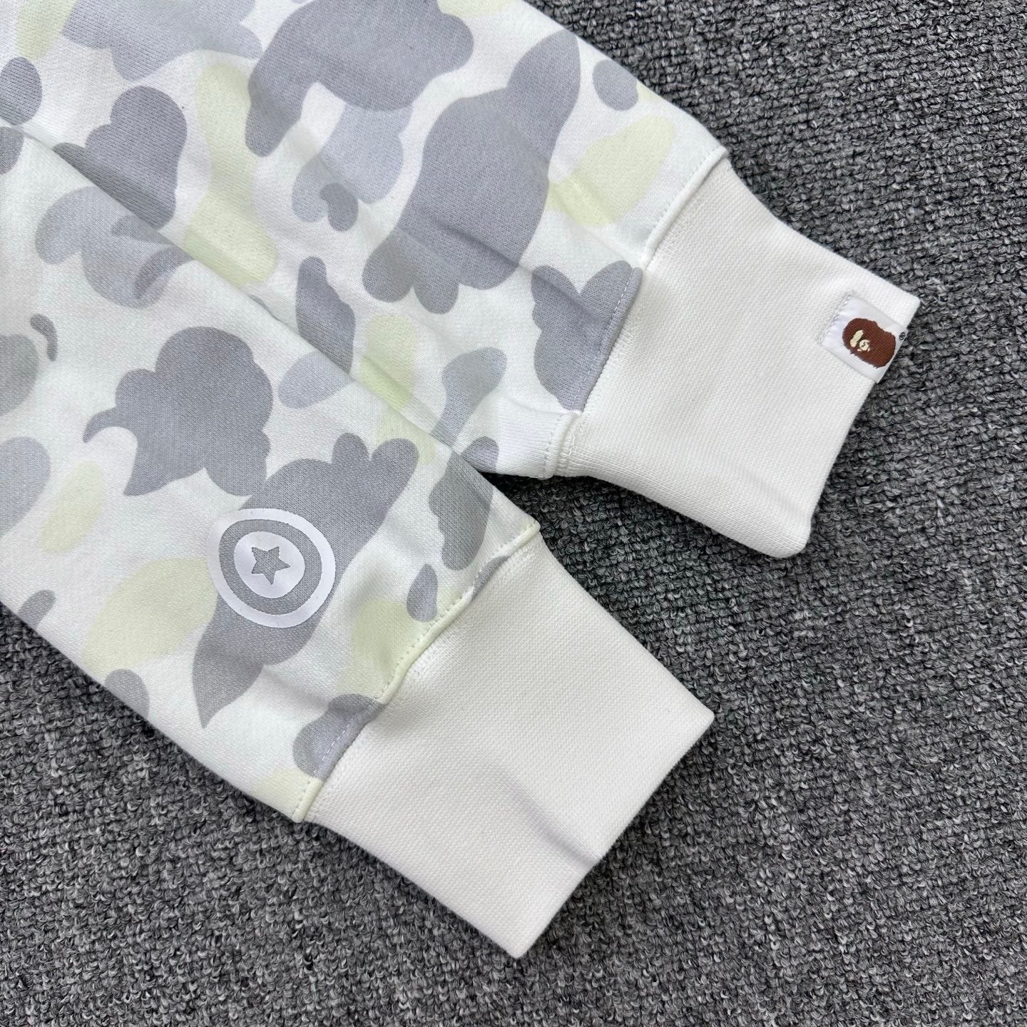 A Bathing Ape (BAPE) White City Camo Shark Full Zip Hoodie