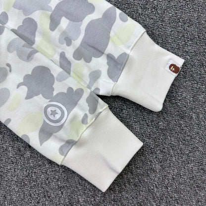A Bathing Ape (BAPE) White City Camo Shark Full Zip Hoodie