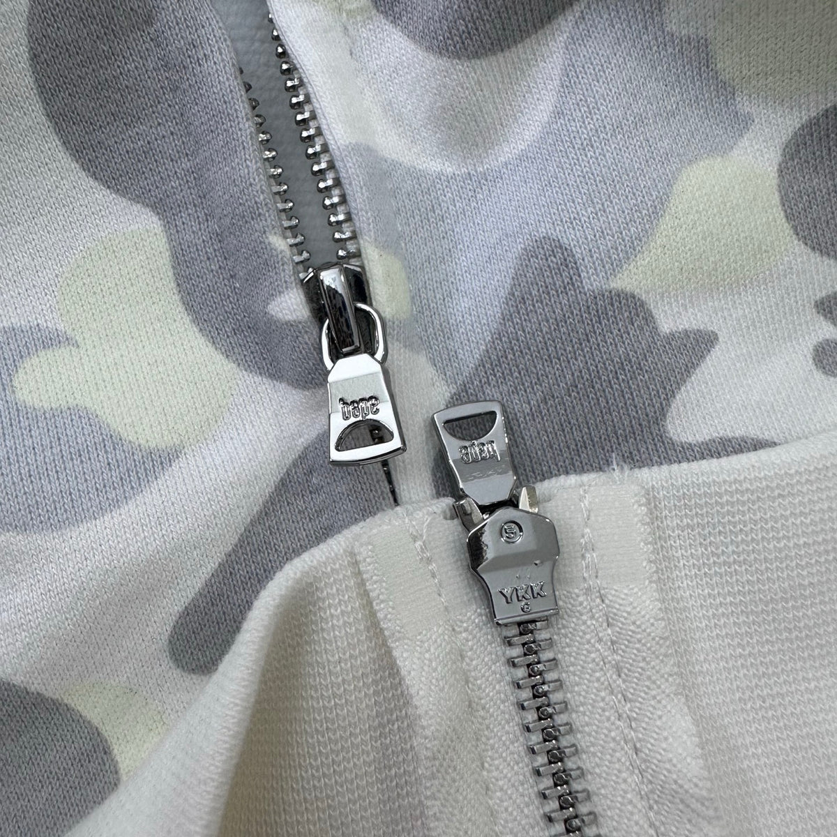 A Bathing Ape (BAPE) White City Camo Shark Full Zip Hoodie