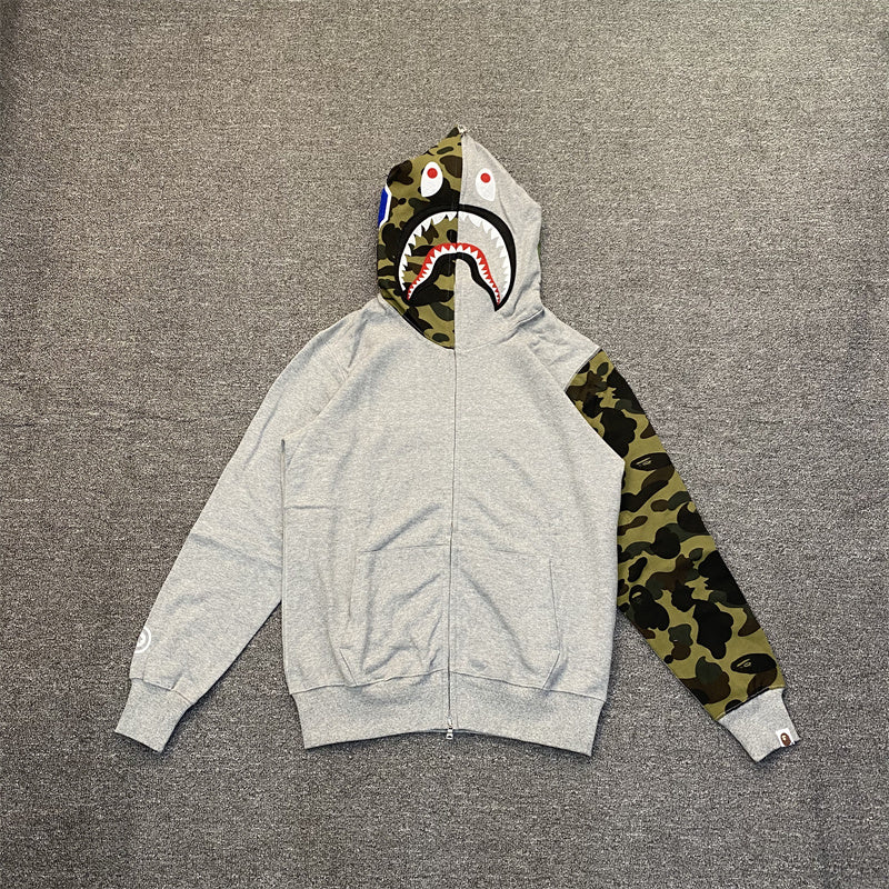 BAPE 1st Camo Split Shark Full Zip Hoodie