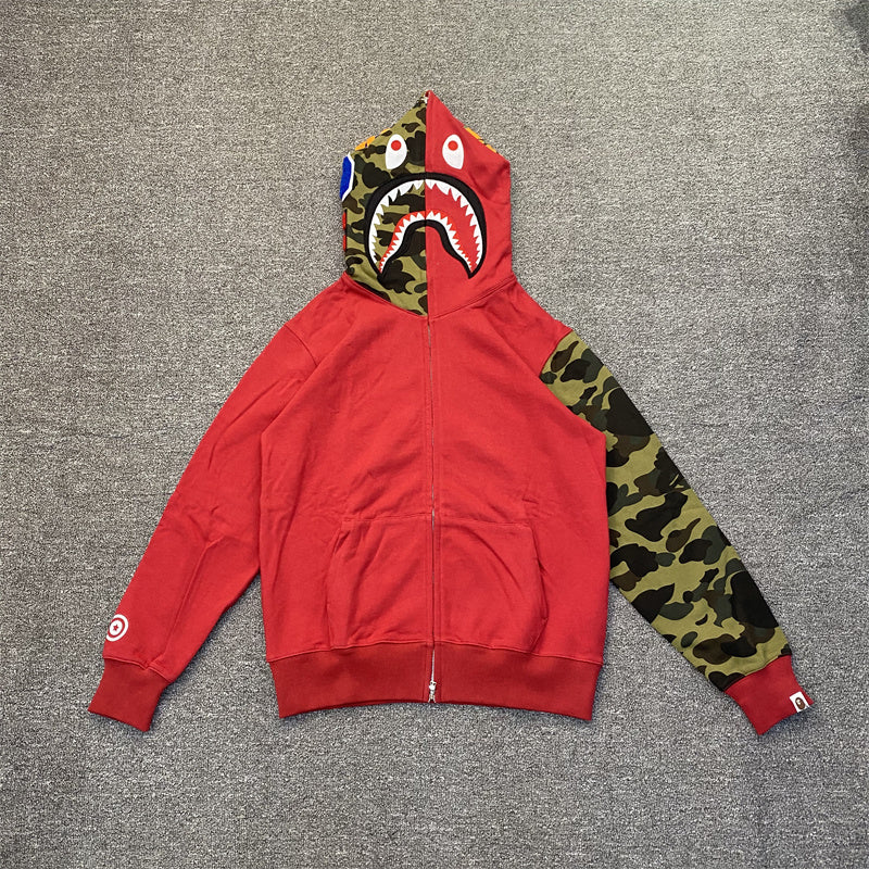 BAPE 1st Camo Split Shark Full Zip Hoodie