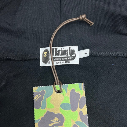 A Bathing Ape (BAPE) 1st Green Camo Half Shark Full Zip Hoodie