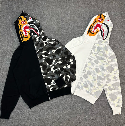 BAPE City Camo Tiger Shark Full Zip Hoodie