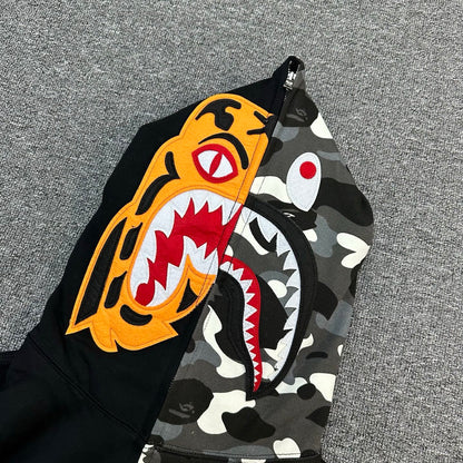 BAPE City Camo Tiger Shark Full Zip Hoodie