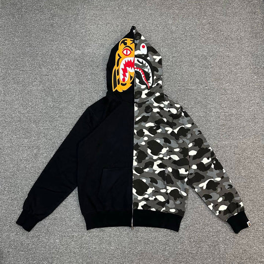 BAPE City Camo Tiger Shark Full Zip Hoodie