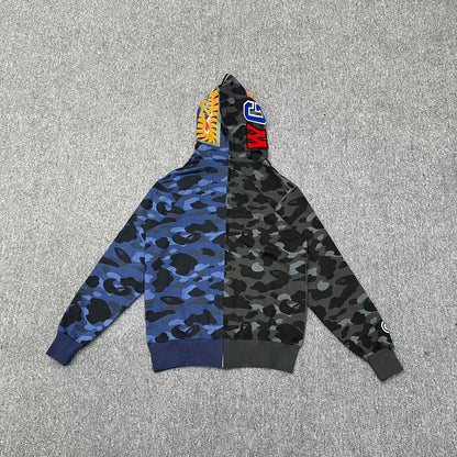 BAPE Color Camo Separate Shark Full Zip Hoodie