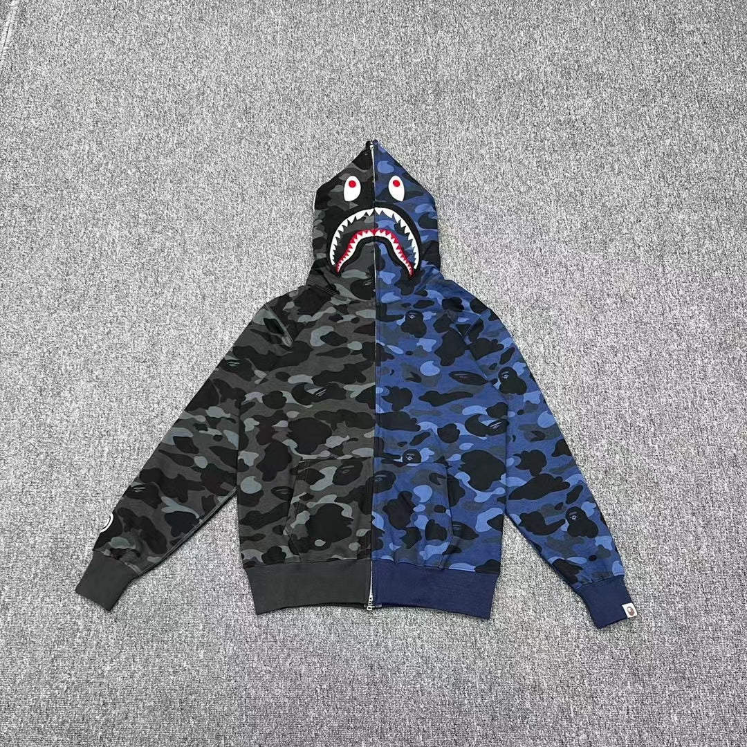 BAPE Color Camo Separate Shark Full Zip Hoodie
