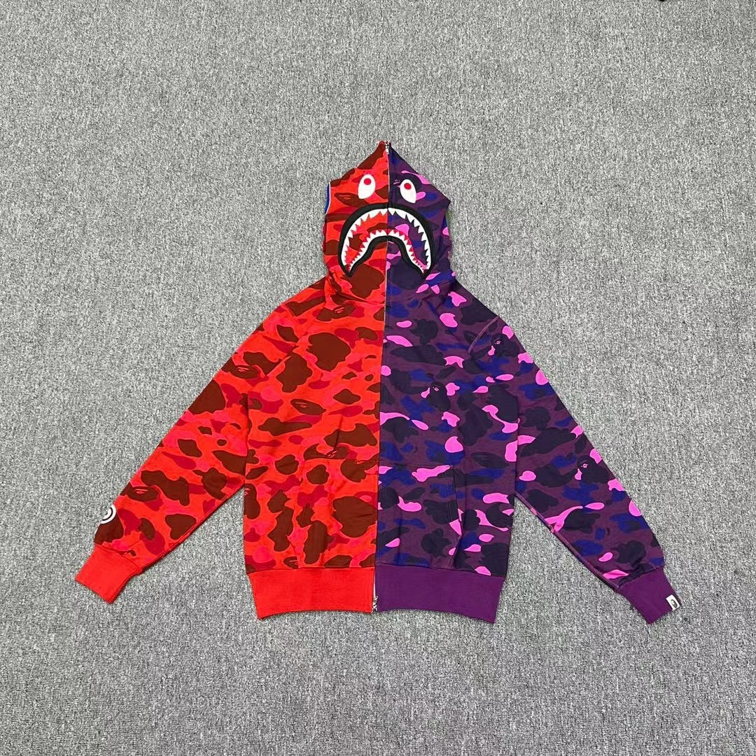 BAPE Color Camo Separate Shark Full Zip Hoodie