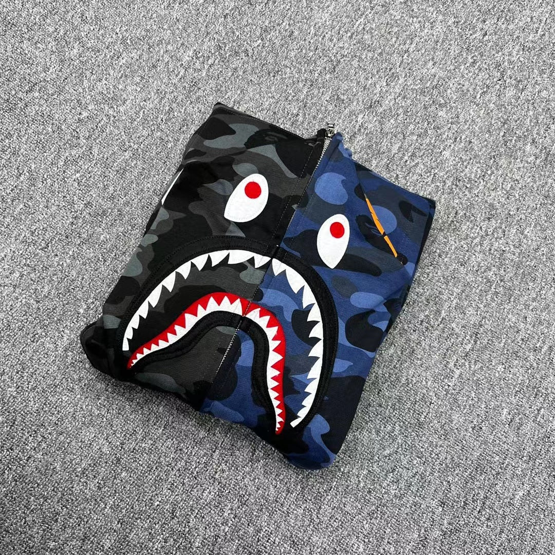 BAPE Color Camo Separate Shark Full Zip Hoodie