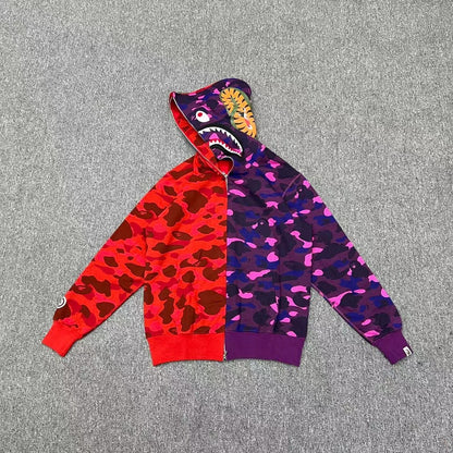 BAPE Color Camo Separate Shark Full Zip Hoodie