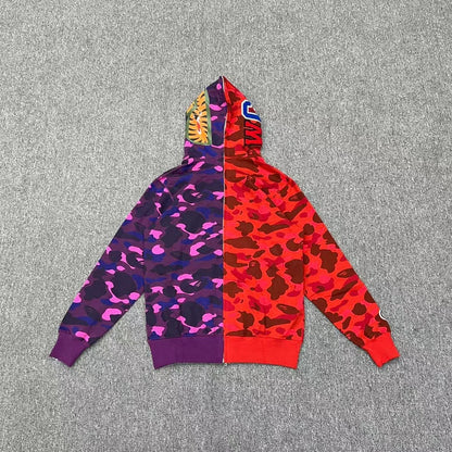 BAPE Color Camo Separate Shark Full Zip Hoodie