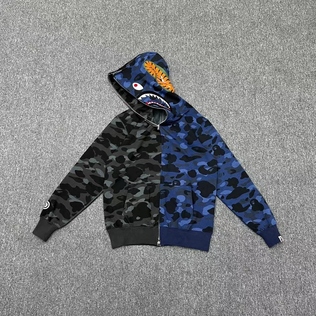BAPE Color Camo Separate Shark Full Zip Hoodie