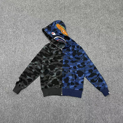 BAPE Color Camo Separate Shark Full Zip Hoodie