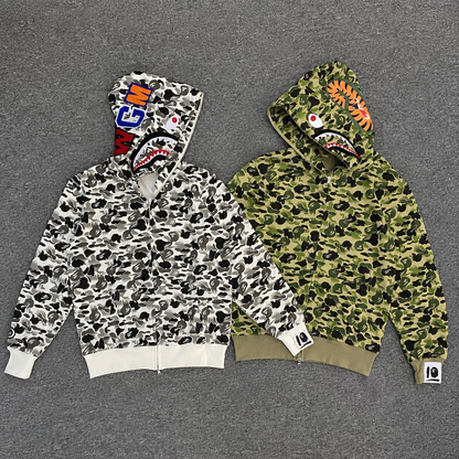 BAPE ABC Camo Double Shark Full Zip Hoodie