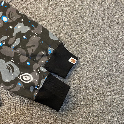 A Bathing Ape (BAPE) Space Camo Shark Full Zip Hoodie
