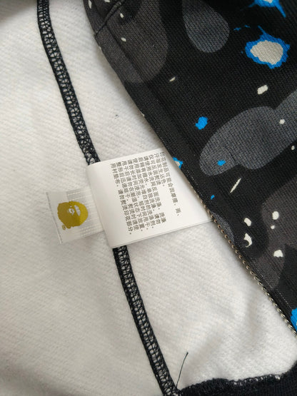 A Bathing Ape (BAPE) Space Camo Shark Full Zip Hoodie
