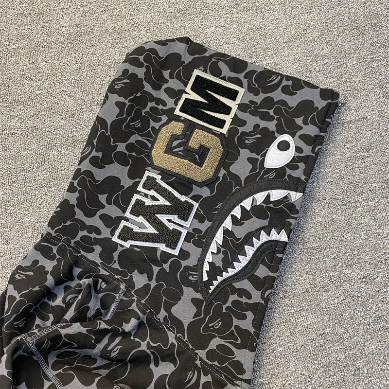 BAPE x Dover Street Market (DSM) Special Camo Shark Full Zip Hoodie
