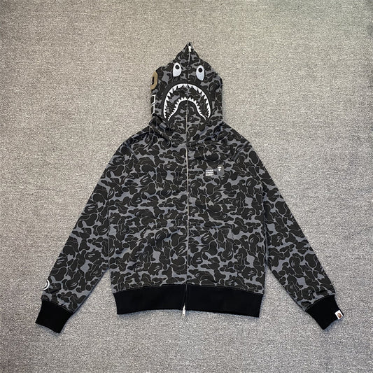 BAPE x Dover Street Market (DSM) Special Camo Shark Full Zip Hoodie