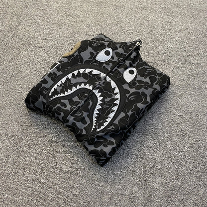 BAPE x Dover Street Market (DSM) Special Camo Shark Full Zip Hoodie