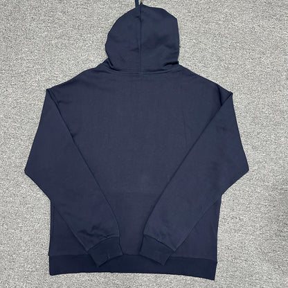 ALO Accolade Hoodie in Navy back view showing the relaxed oversized fit