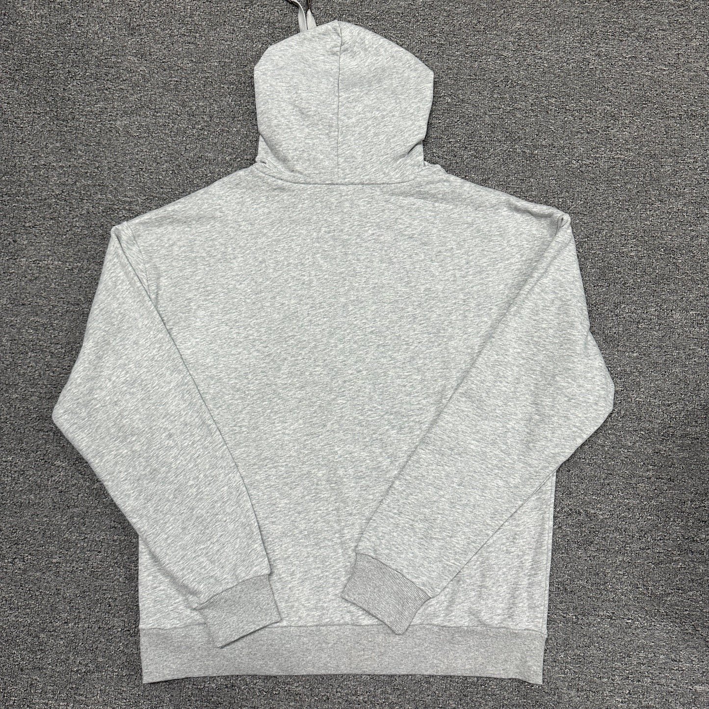 ALO Accolade Athletic Heather Grey hoodie back view showing the oversized fit