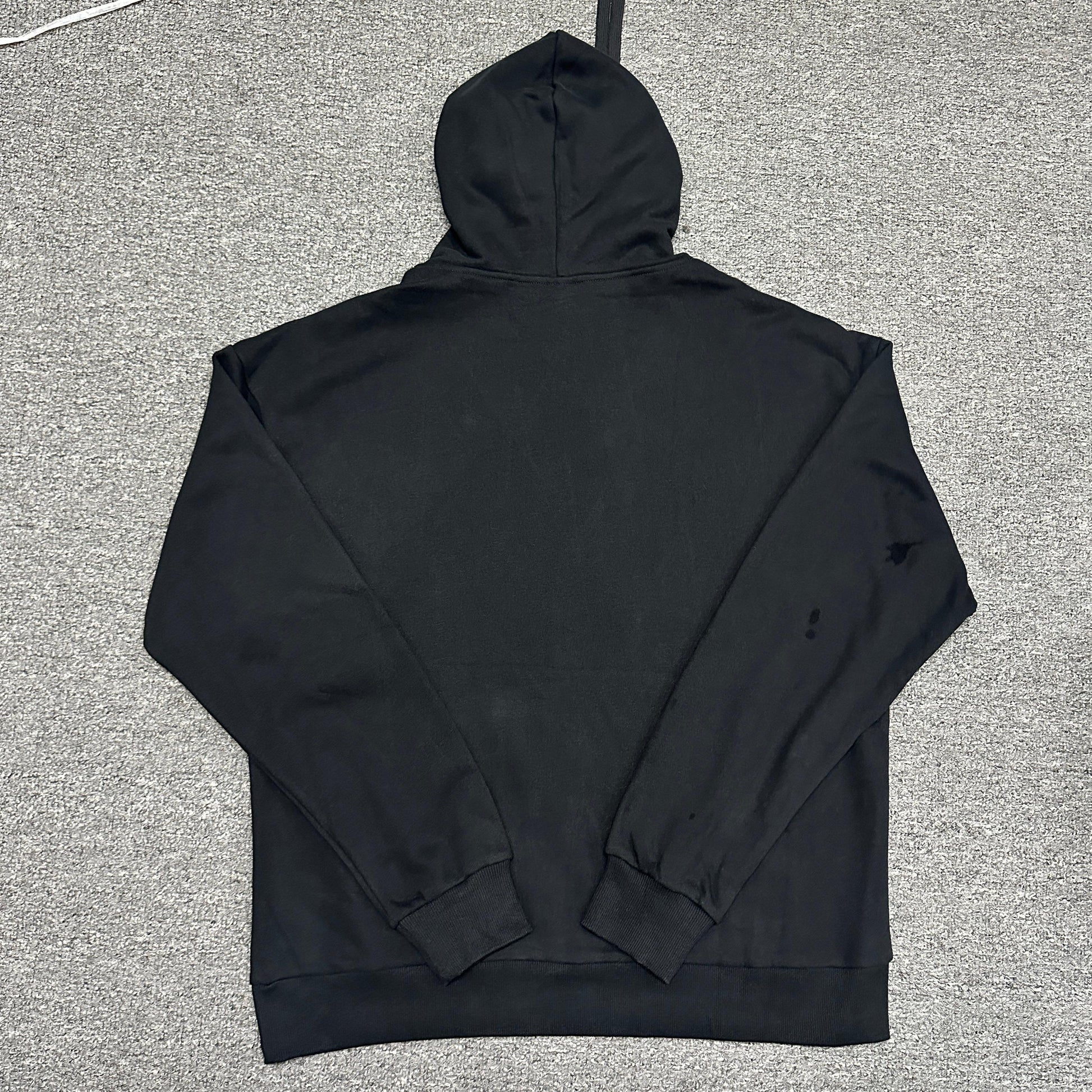 ALO Accolade Hoodie in Black back view showing the relaxed oversized fit