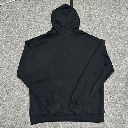 ALO Accolade Hoodie in Black back view showing the relaxed oversized fit