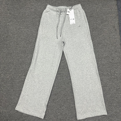 ALO Accolade Straight Leg Sweatpant in Athletic Heather Grey front view
