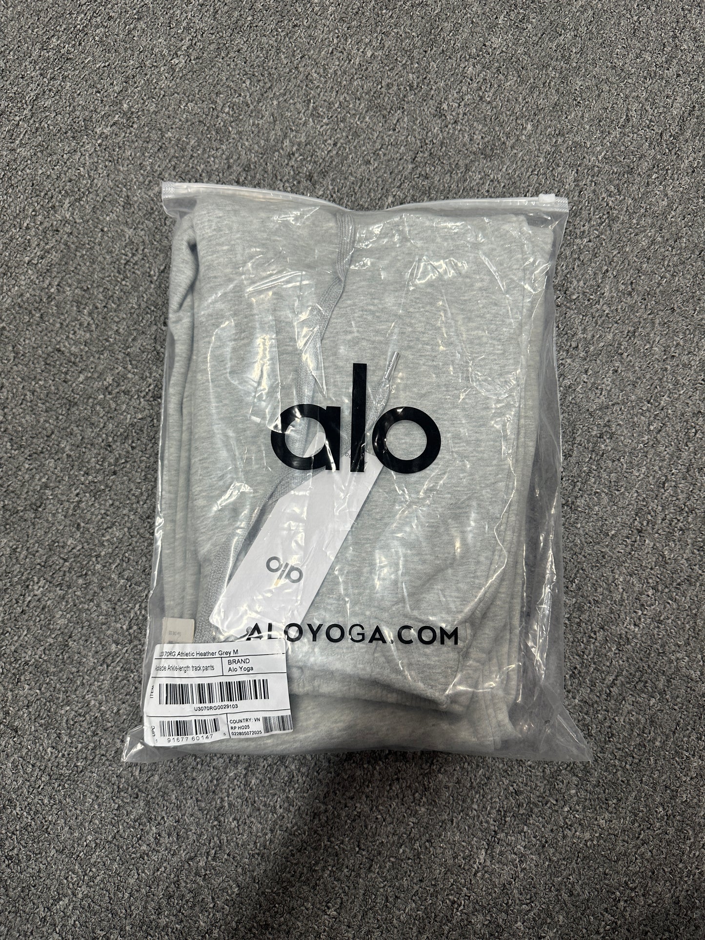 Alo Yoga Custom Branded Clear Dustproof Polybag Packaging
