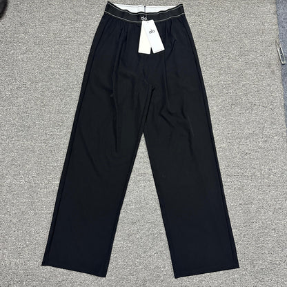 Alo Yoga Pursuit Trouser Front View High-Waist Wide-Leg Pants Wholesale