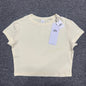 ALO Alosoft Crop Finesse Short Sleeve in Sunshine front view