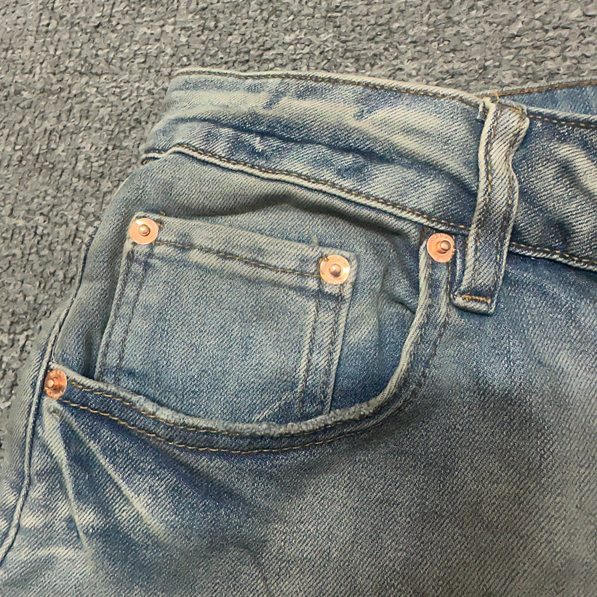 Purple Brand P001 Crackle Paint Skinny Jeans Light Indigo