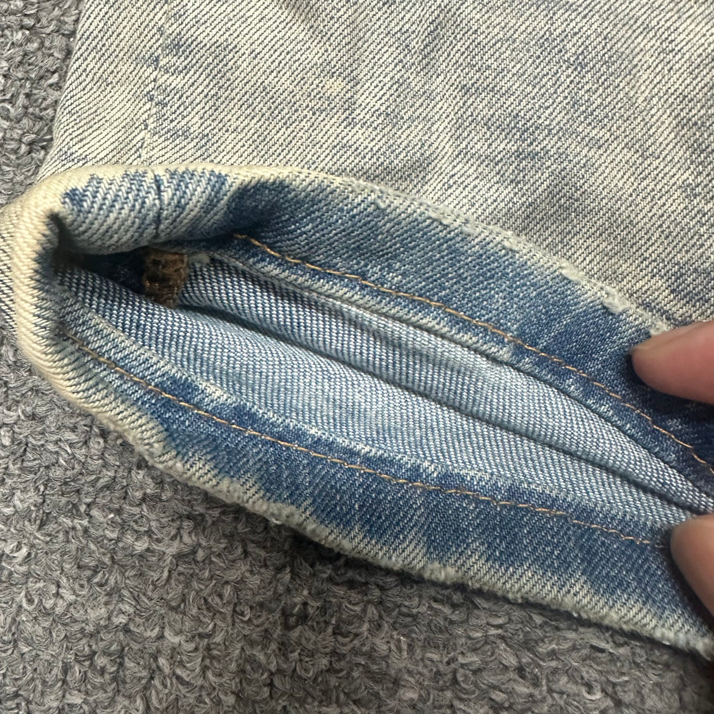 Purple Brand P001 Crackle Paint Skinny Jeans Light Indigo