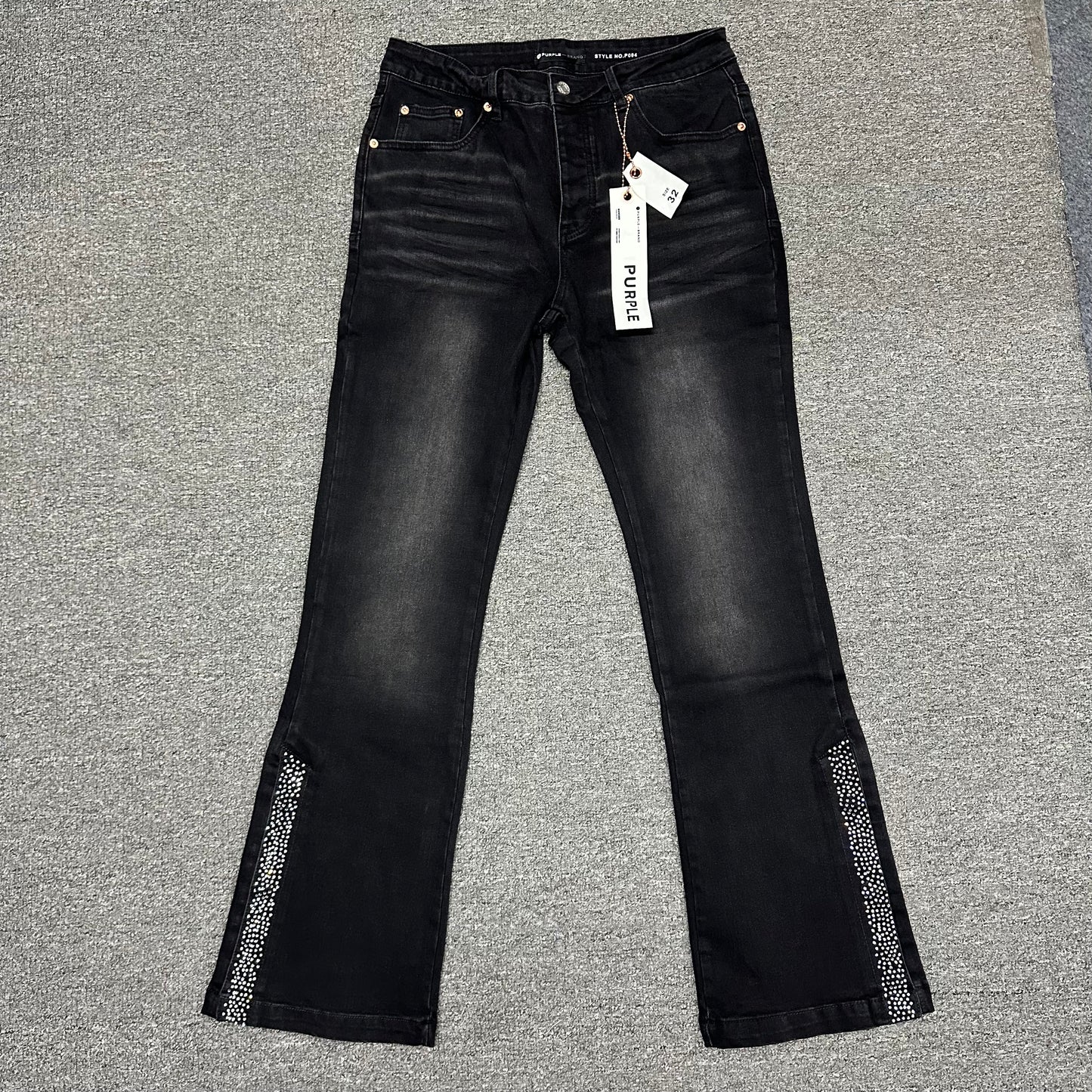 Purple Brand P004 Slim Flare Jeans Black