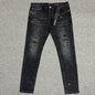 Purple Brand P001 Black Overspray Skinny Jeans