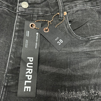 Purple Brand P001 Black Overspray Skinny Jeans