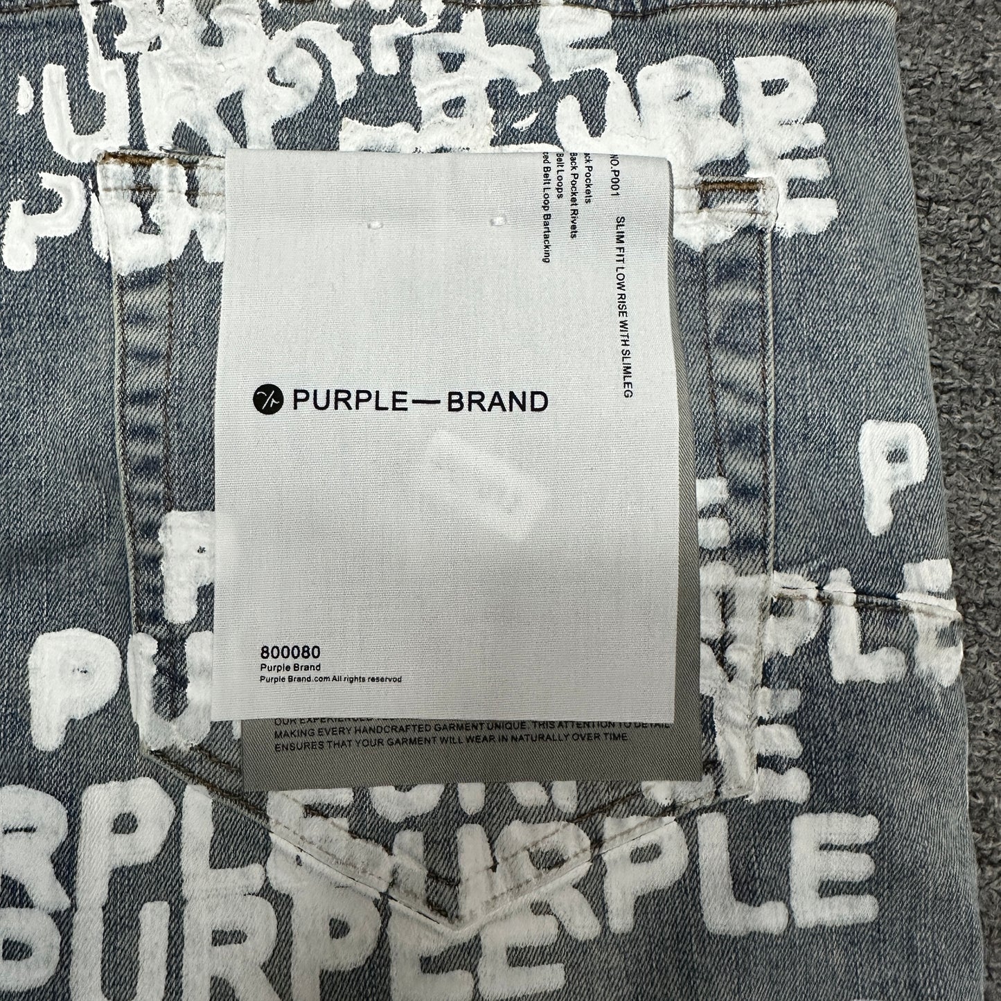 Purple Brand P001 Double Script Skinny Jeans Grey