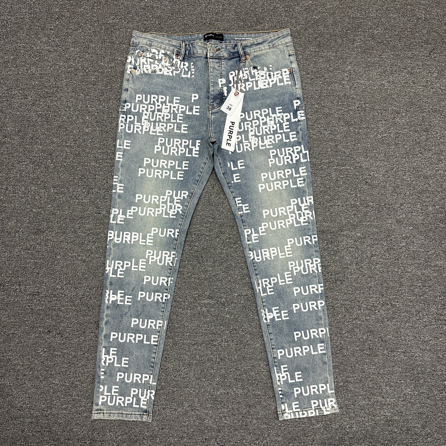 Purple Brand P001 Double Script Skinny Jeans Grey