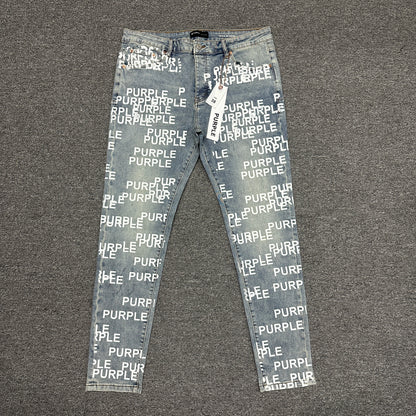 Purple Brand P001 Double Script Skinny Jeans Grey