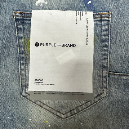 Purple Brand Distressed Slim Jeans Indigo PU05