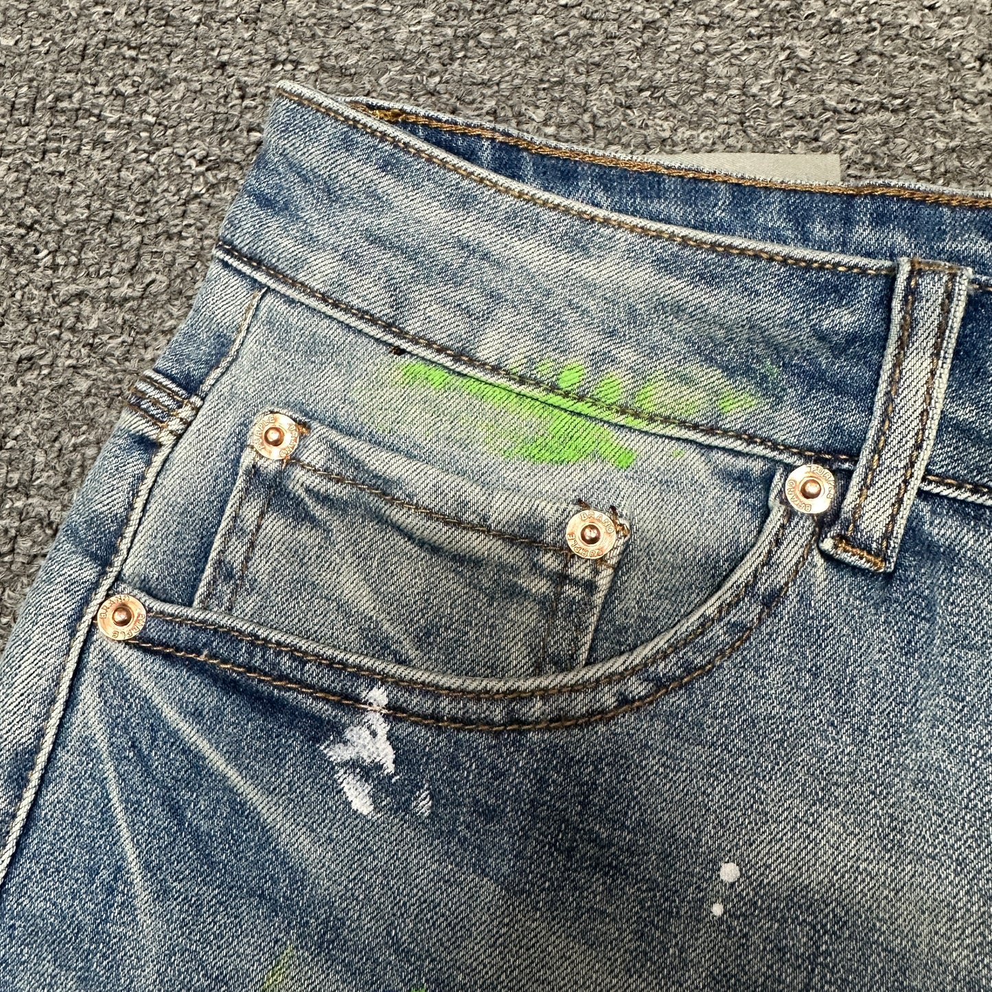 Purple Brand Distressed Slim Jeans Indigo PU05