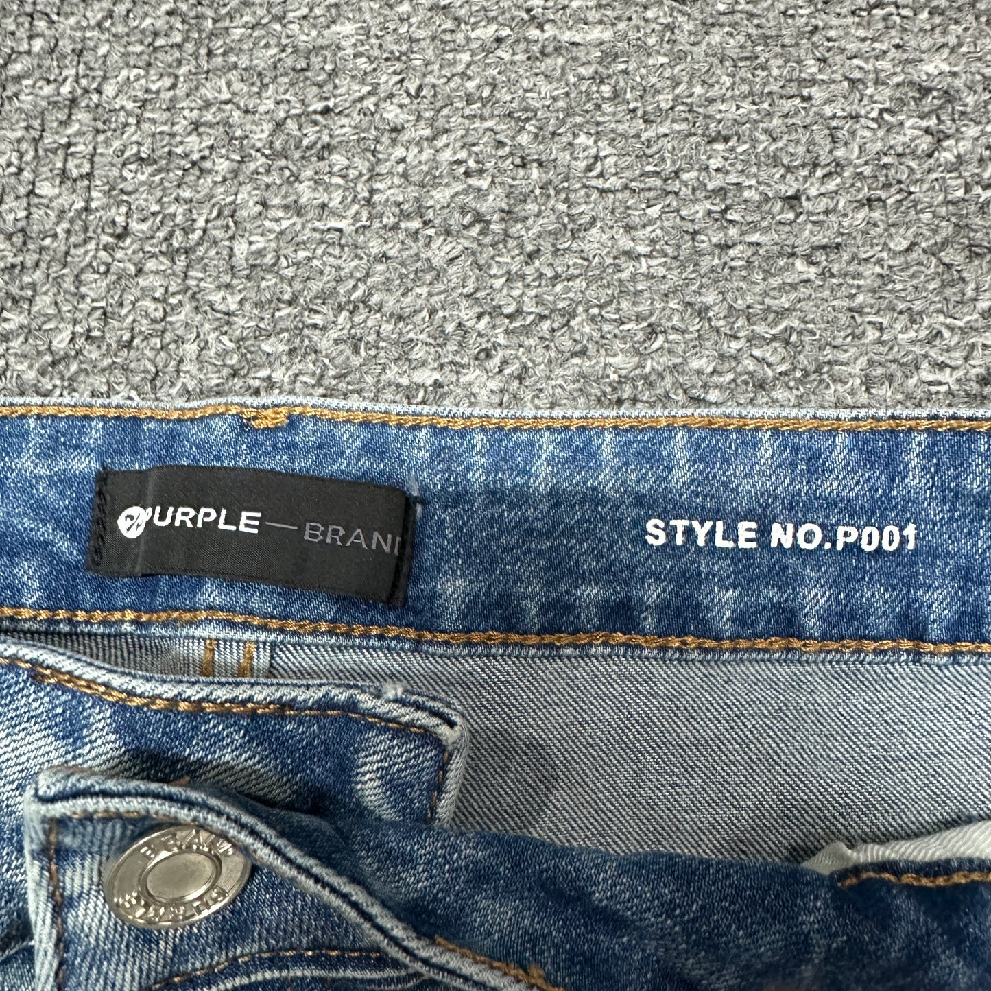 Purple Brand Distressed Slim Jeans Indigo PU05