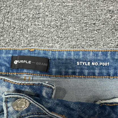 Purple Brand Distressed Slim Jeans Indigo PU05