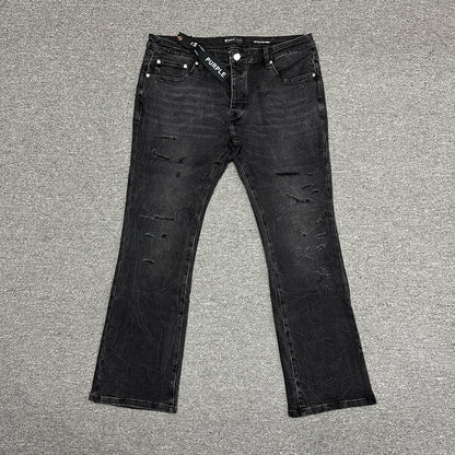 Purple Brand P004 Slim Flare Jeans Washed Black