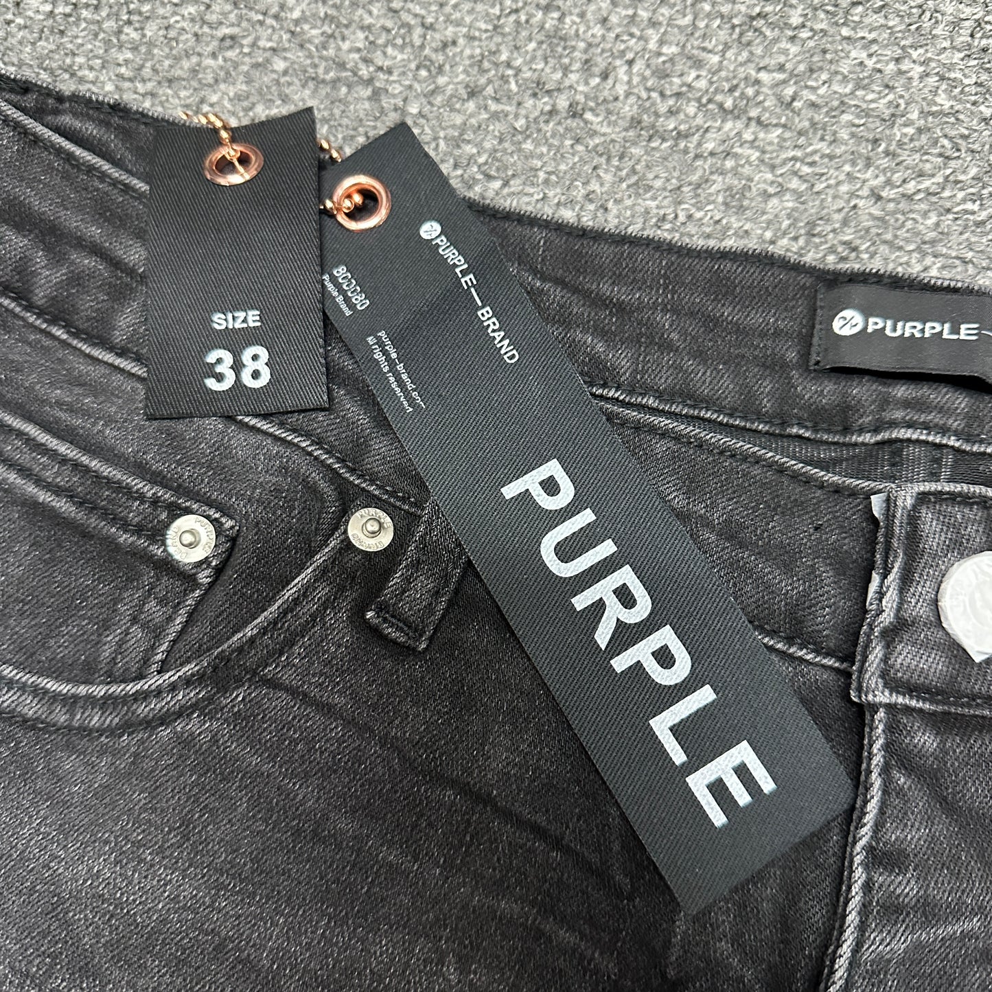 Purple Brand P004 Slim Flare Jeans Washed Black
