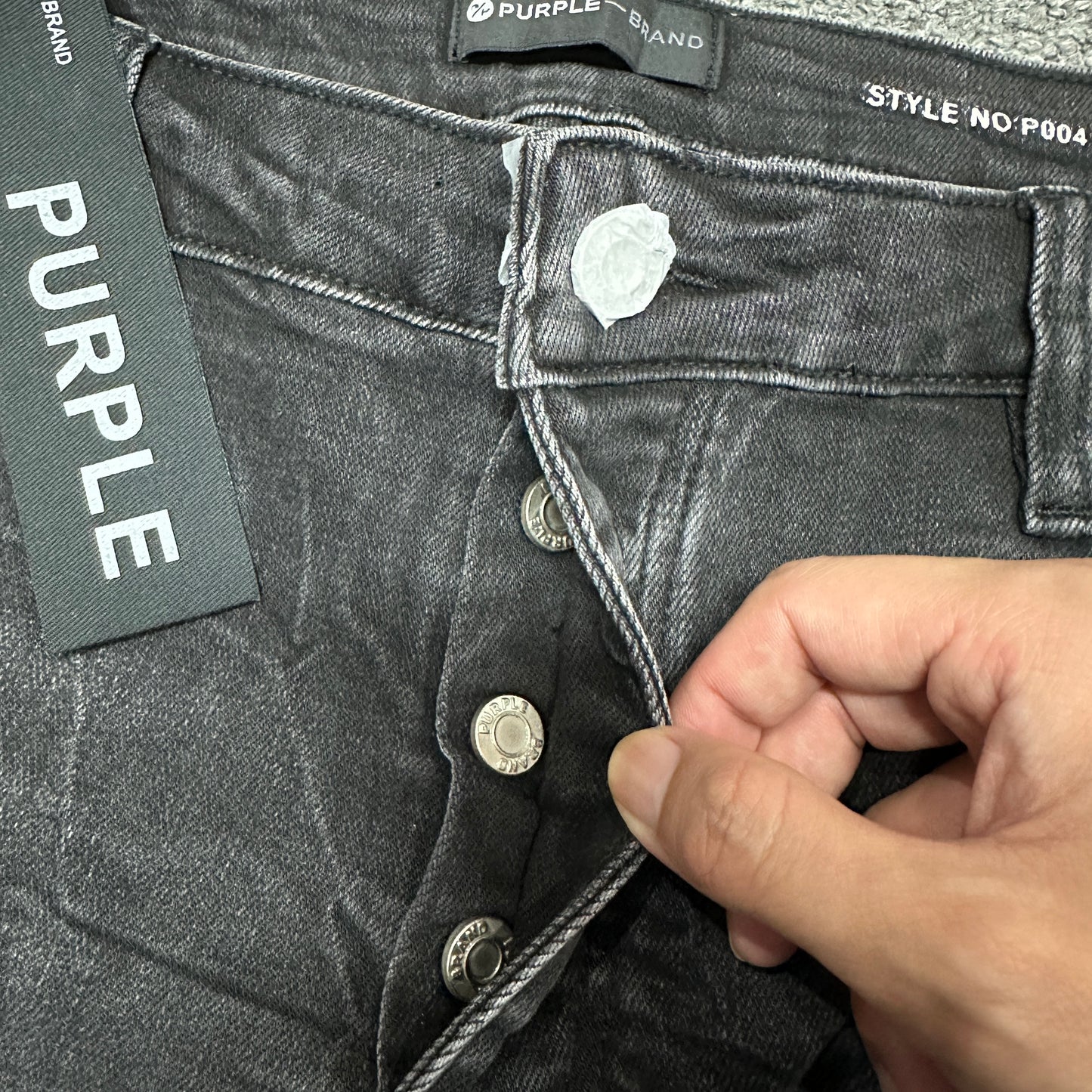 Purple Brand P004 Slim Flare Jeans Washed Black