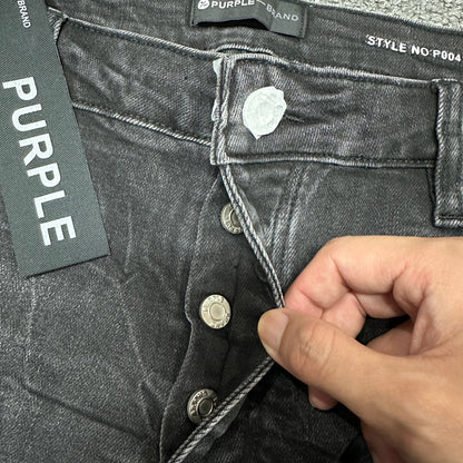 Purple Brand P004 Slim Flare Jeans Washed Black