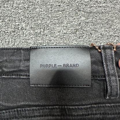 Purple Brand P004 Slim Flare Jeans Washed Black